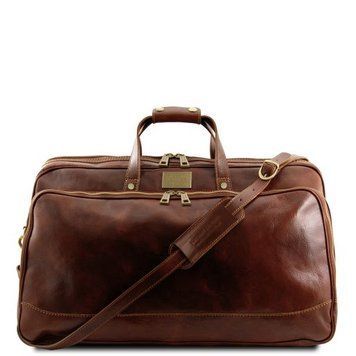 Trolley leather bag - Small size Tuscany Leather Bora Bora, Brown