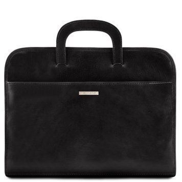 Document Leather briefcase Tuscany Leather Sorrento, Black