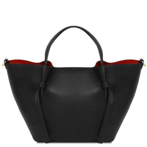 Leather shopping bag - Large size Tuscany Leather Legame, Black