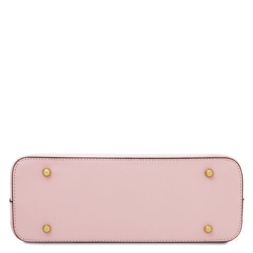 Leather tote - Small size Tuscany Leather Olimpia, Ballet Pink