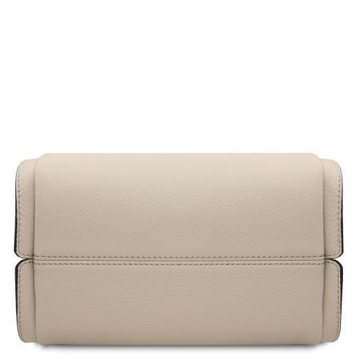 Soft leather handbag Tuscany Leather Soave, Beige