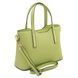 Leather tote - Small size Tuscany Leather Olimpia, Lime Green