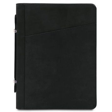 Leather document case with handle Tuscany Leather Costantino, Black