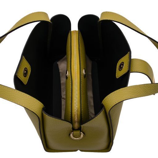 Soft leather handbag Tuscany Leather Soave, Green