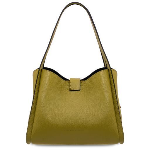 Soft leather handbag Tuscany Leather Soave, Green