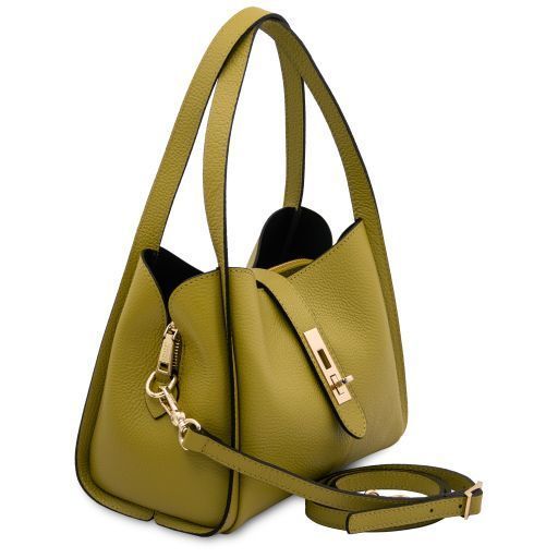 Soft leather handbag Tuscany Leather Soave, Green