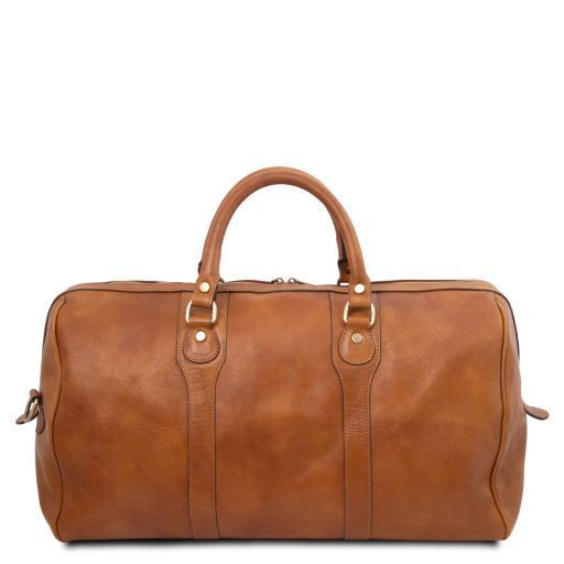 Leather travel duffle bag OSLO Tuscany Leather