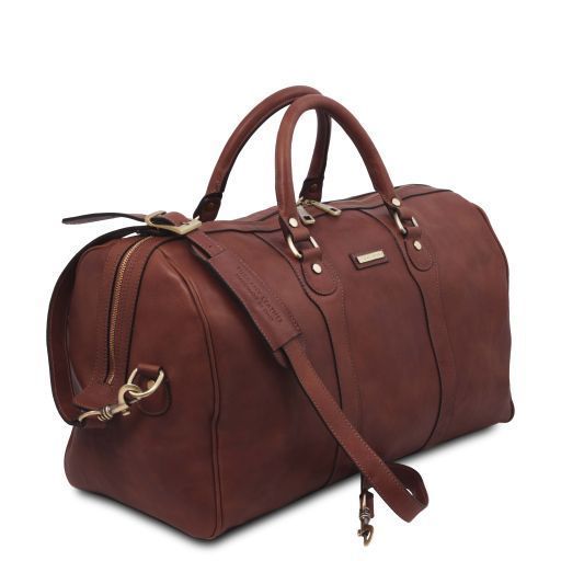 Leather travel duffle bag OSLO Tuscany Leather