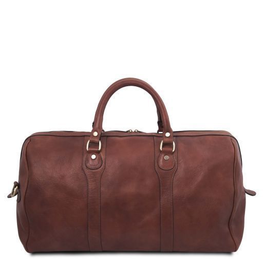Leather travel duffle bag OSLO Tuscany Leather