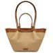 Raffia shopping bag Tuscany Leather Soleil, Cognac
