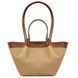 Raffia shopping bag Tuscany Leather Soleil, Cognac