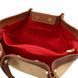 Raffia shopping bag Tuscany Leather Soleil, Cognac