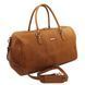 Travel leather duffle bag - Large size Tuscany Leather Lisbona, Natural