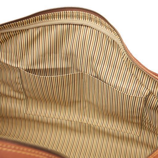 Travel leather duffle bag - Large size Tuscany Leather Lisbona, Brown
