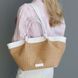Raffia shopping bag Tuscany Leather Soleil, Black