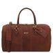 Travel leather duffle bag - Large size Tuscany Leather Lisbona, Brown