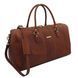 Travel leather duffle bag - Large size Tuscany Leather Lisbona, Brown