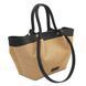Raffia shopping bag Tuscany Leather Soleil, Black