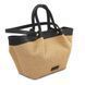 Raffia shopping bag Tuscany Leather Soleil, Black