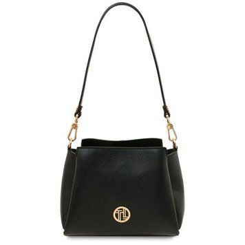 Leather handbag Tuscany Leather Abby, Black