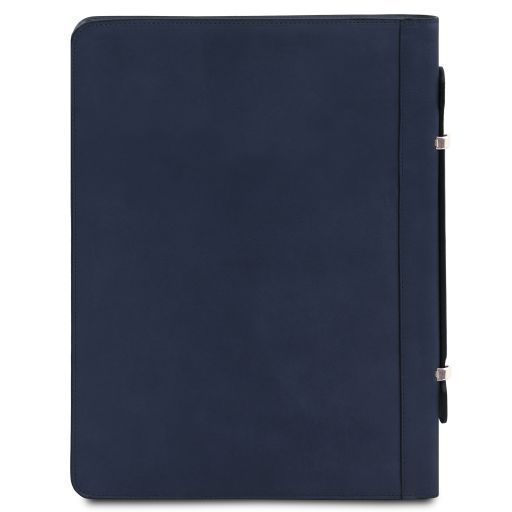 Leather document case with handle Tuscany Leather Costantino, Dark blue