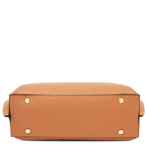 Leather handbag Tuscany Leather Agatha, Apricot