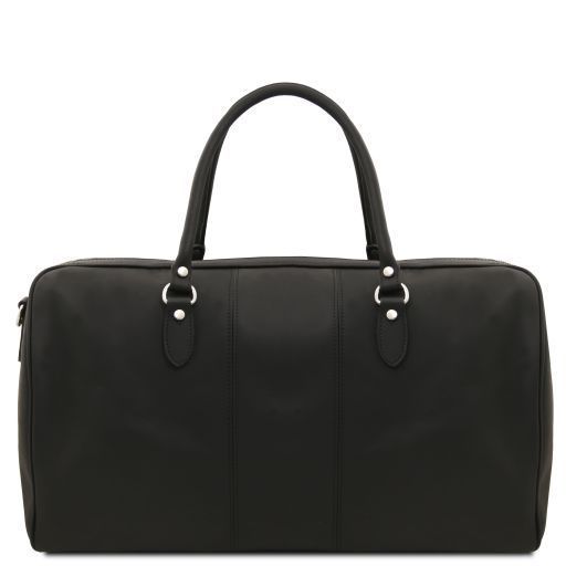 Travel leather duffle bag - Large size Tuscany Leather Lisbona, Black