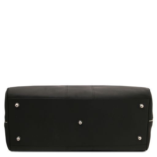 Travel leather duffle bag - Large size Tuscany Leather Lisbona, Black