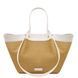 Raffia shopping bag Tuscany Leather Soleil, White