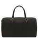 Travel leather duffle bag - Large size Tuscany Leather Lisbona, Black