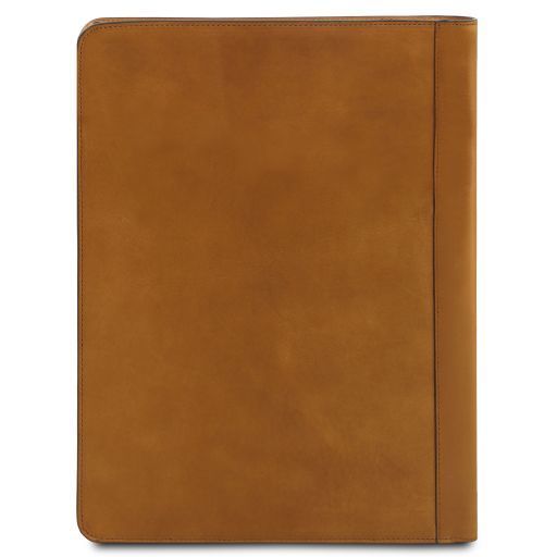 Leather document case with ring binder Tuscany Leather Augusto, Natural