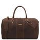 Travel leather duffle bag - Large size Tuscany Leather Lisbona, Dark Brown