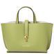 Leather handbag Tuscany Leather Agatha, Lime Green