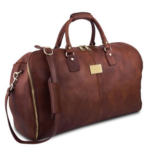 Travel leather duffle/Garment bag Tuscany Leather Antigua, Brown