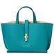 Leather handbag Tuscany Leather Agatha, Turquoise