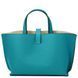 Leather handbag Tuscany Leather Agatha, Turquoise