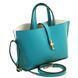 Leather handbag Tuscany Leather Agatha, Turquoise
