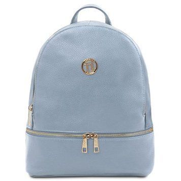 Soft leather backpack Tuscany Leather TL Bag, Light blue