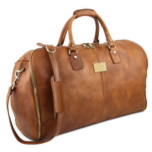 Travel leather duffle/Garment bag Tuscany Leather Antigua, Natural