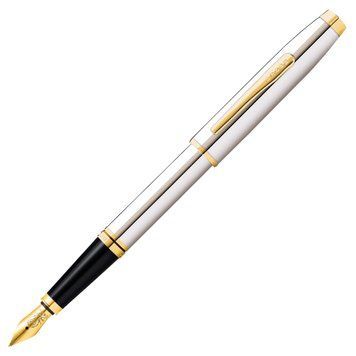 Fountain Pen Cross Coventry Polished Chrome with Gold-Tone - F AT0666-2FF