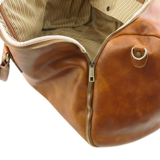 Travel leather duffle/Garment bag Tuscany Leather Antigua, Dark Brown