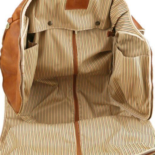 Travel leather duffle/Garment bag Tuscany Leather Antigua, Dark Brown