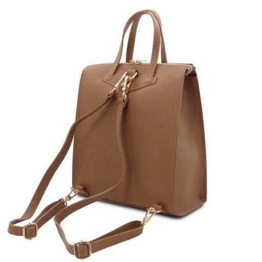 Leather Backpack for Women Tuscany Leather TL Bag, Caramel