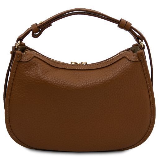 Soft leather handbag Tuscany Leather Hobl&ograve;, Cognac