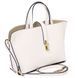 Leather handbag Tuscany Leather Agatha, White
