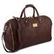 Travel leather duffle/Garment bag Tuscany Leather Antigua, Dark Brown