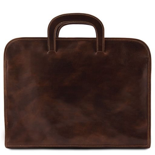 Document Leather briefcase Tuscany Leather Sorrento, Dark Brown