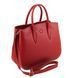 Leather handbag Tuscany Leather Camelia, Lipstick Red