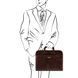 Document Leather briefcase Tuscany Leather Sorrento, Dark Brown
