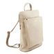 Soft leather backpack for women Tuscany Leather TL Bag, Beige